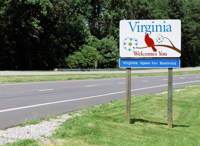 Road sign stating