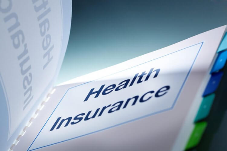 Cover page of a health insurance document