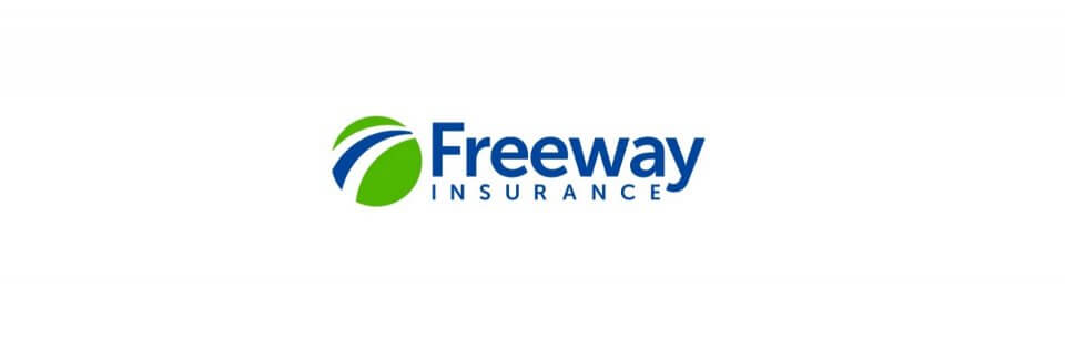The logo of Freeway Insurance placed in the center of a white space.