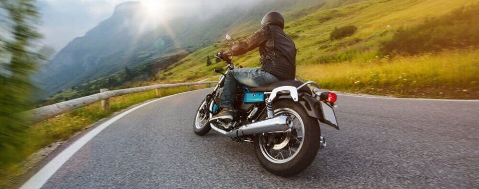 motorcycle riding on the highway with proper maintance