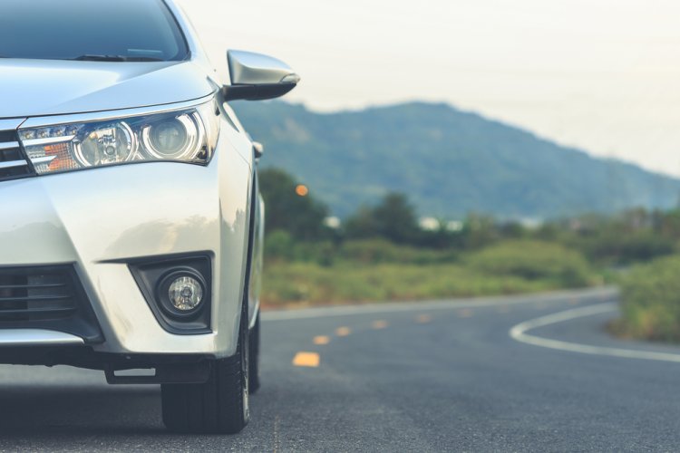 image of car on road