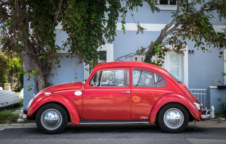 red volkswagen beetle