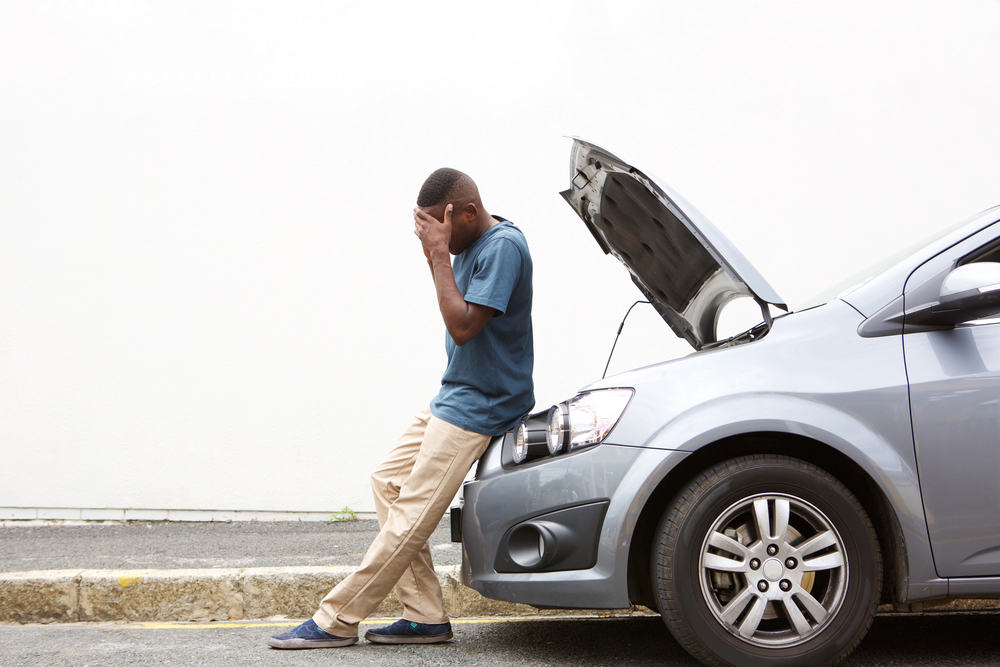 Young African American male has mistakes that ruin cars