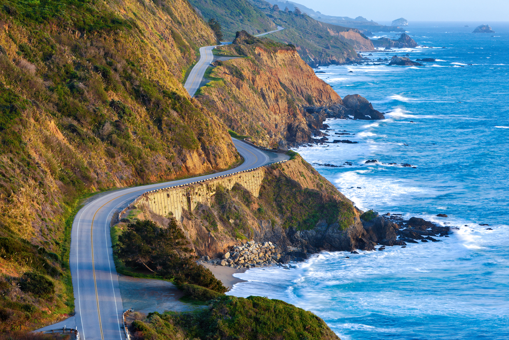 The Pacific Coast Highway at Big Sur