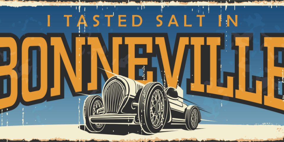 Bonneville salt flats bumper sticker
