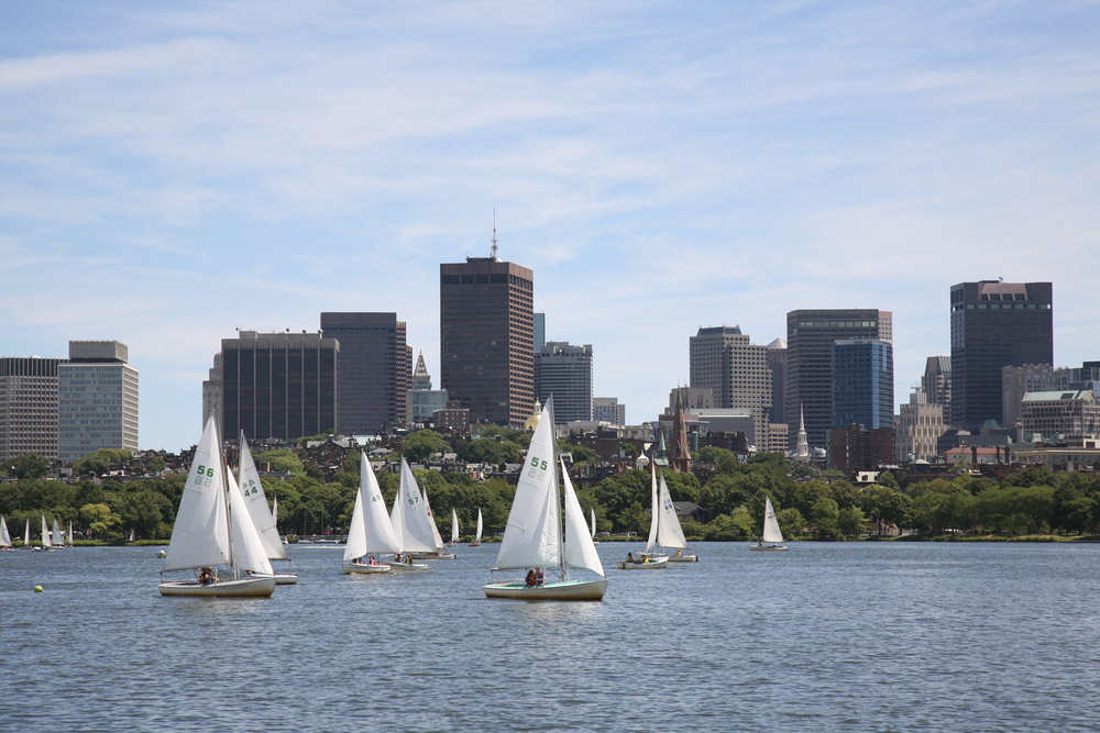 Sailboats dot the harbor, making boat insurance a must for first-time boat owners.