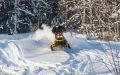 Snowmobile Adventure in the winter landscape outdoor travel