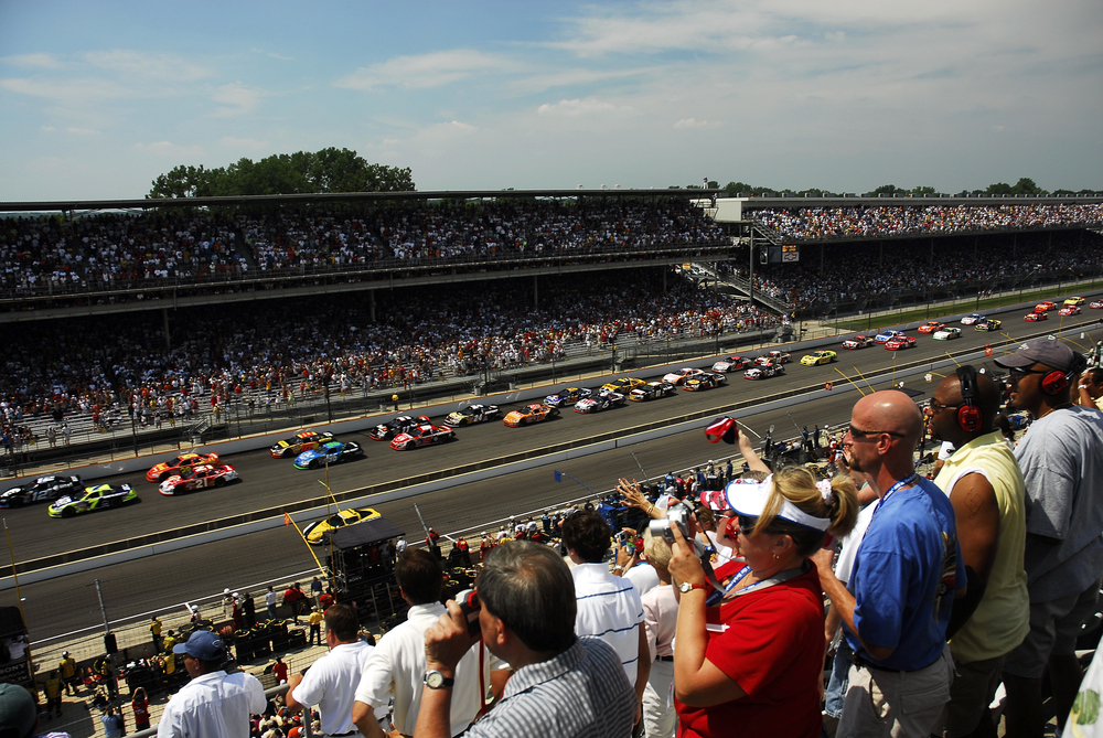 Viewing NASCAR race at the Indianapolis Motor Speedway