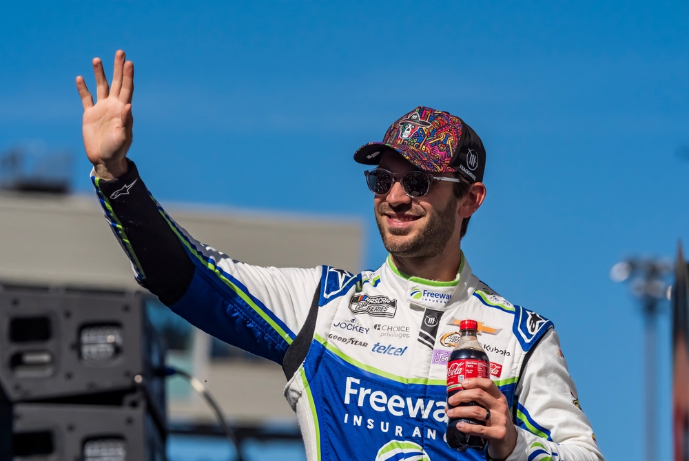 NASCAR Cup Series driver, DANIEL SUAREZ (99) of Monterrey, Mexico (MEX), is introduced to the fans before the NASCAR Cup Series Championship at Phoenix Raceway.