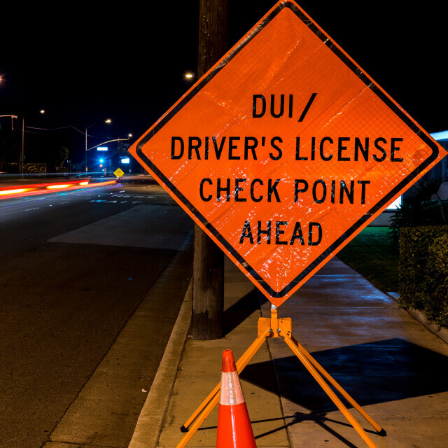 Road sign that reads 