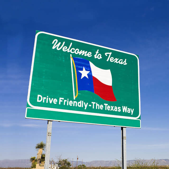 Big road sign that reads
