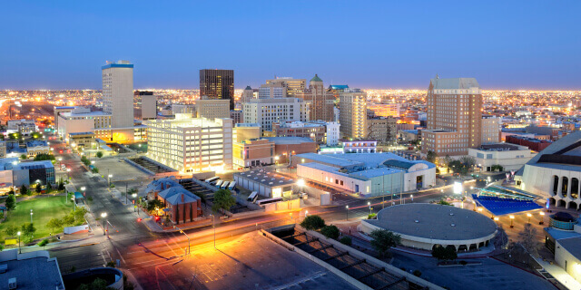 Buildings in downtown El Paso, Texas