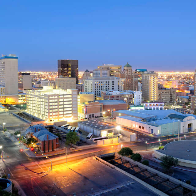 Buildings in downtown El Paso, Texas