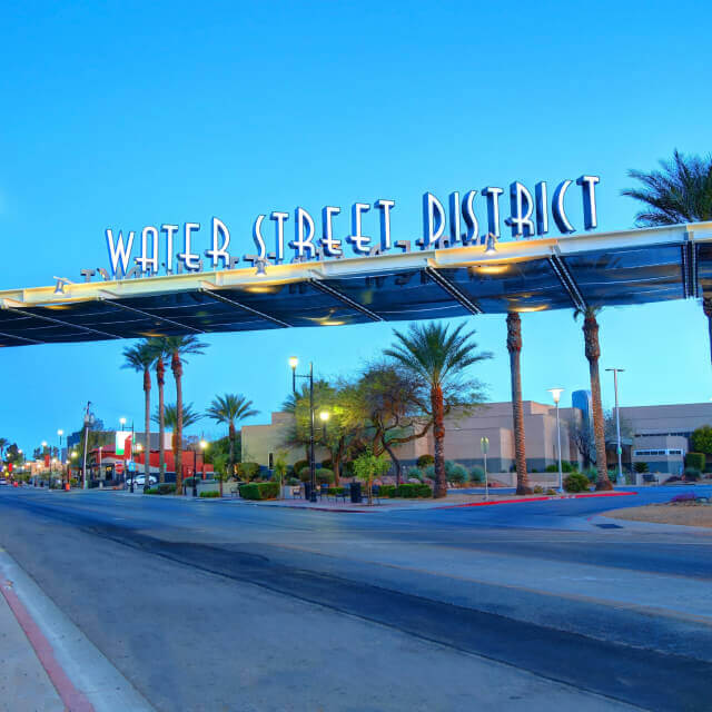 Water Street District sign in Henderson, Nevada