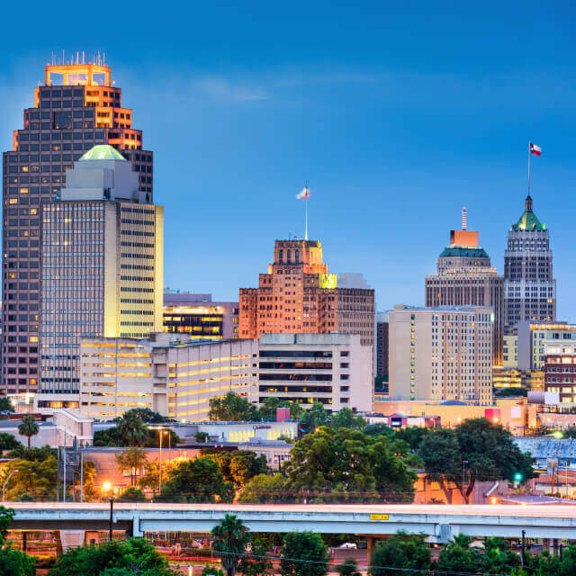 Skyline in downtown San Antonio, Texas