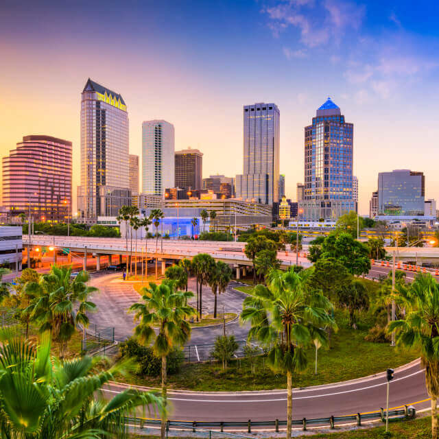 Panoramic view of Tampa skyline