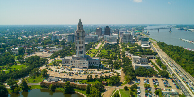 Aerial photo Downtown Baton Rouge Louisiana USA