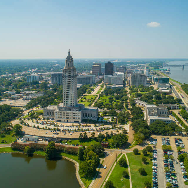 Aerial photo Downtown Baton Rouge Louisiana USA