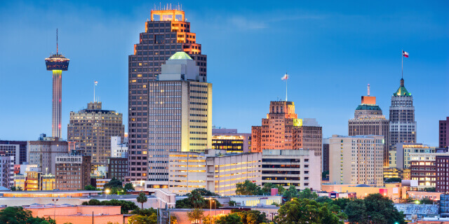 Skyline in downtown San Antonio, Texas