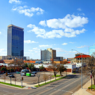 Scenic view of downtown amarillo texas