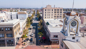 Aerial view of Santa Ana, California