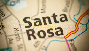 Road map that says santa rosa