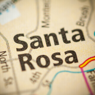Road map that says santa rosa