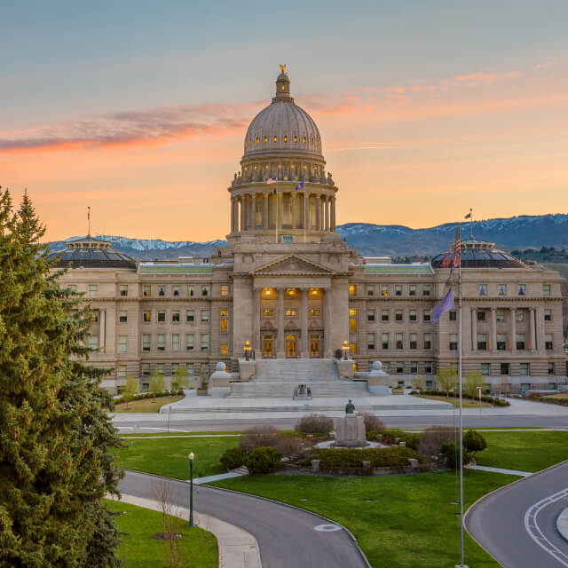 Idaho state capital building in Boise City