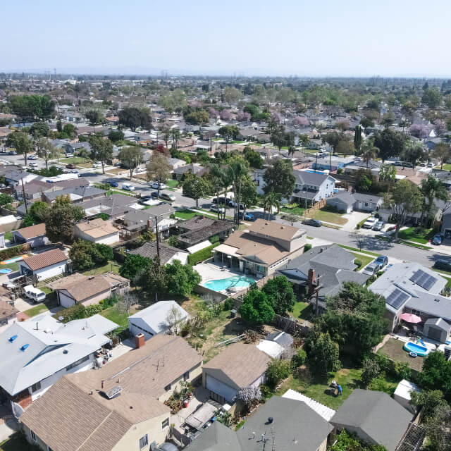 Aerial View of Lakewood, California