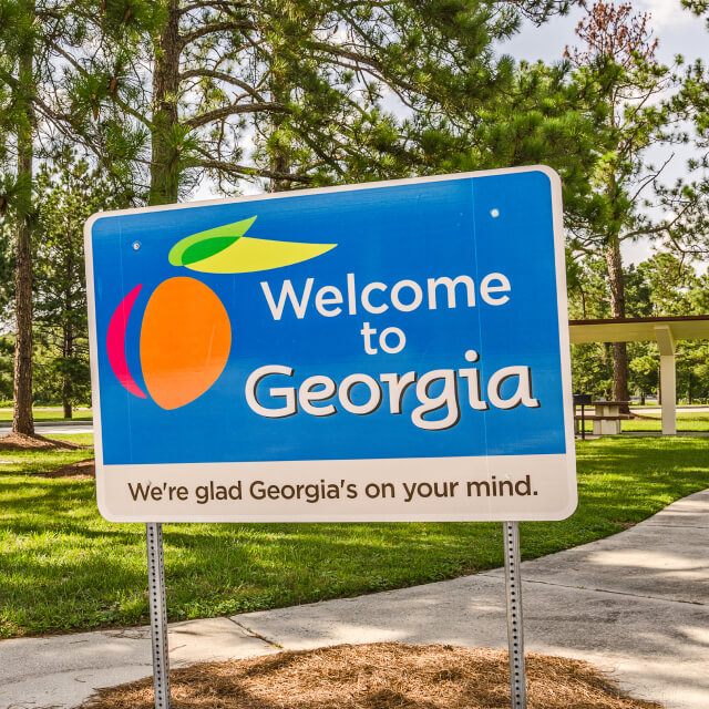 Welcome to Georgia sign