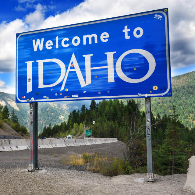 Idaho welcome sign