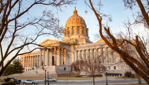 Missouri state capitol building in Jefferson City