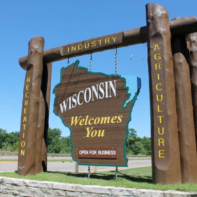 Wisconsin welcome sign