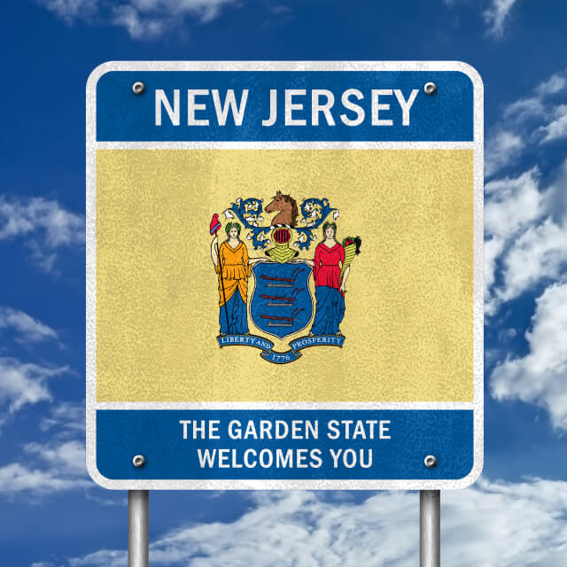 Welcome sign to New Jersey