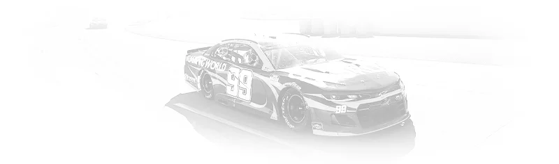 Daniel Suarez's Freeway Sponsored Chevrolet race car with the number 99 in faded black and white colors for a background