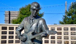 Buddy Holly memorial in Lubbock, TX