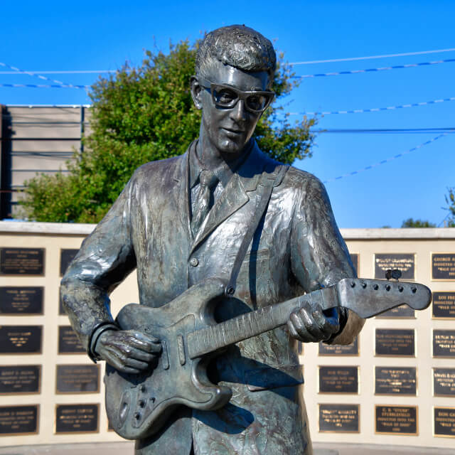 Buddy Holly memorial in Lubbock, TX