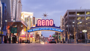 Reno arch in the morning