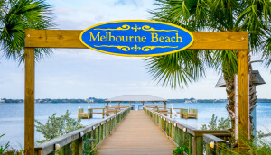 Melbourne Beach Pier on the Indian River in Melbourne FL