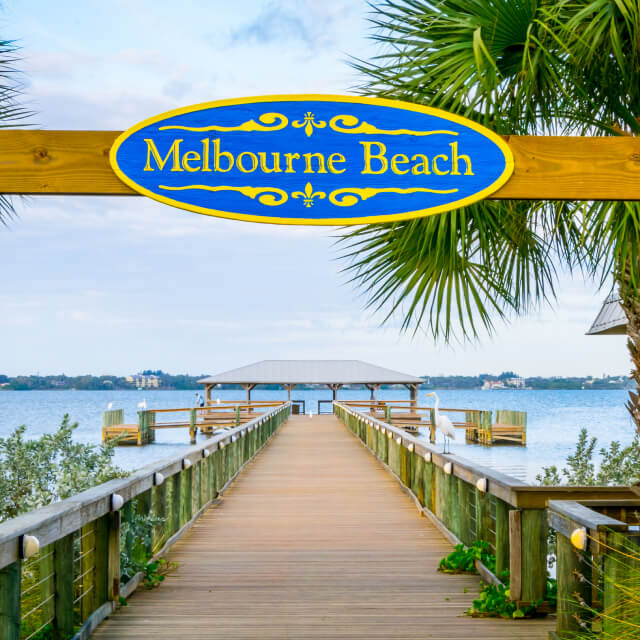 Melbourne Beach Pier on the Indian River in Melbourne FL