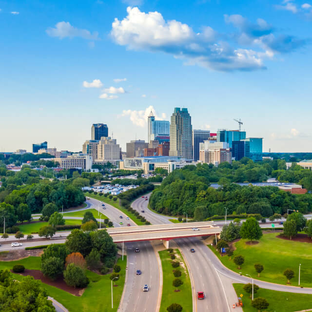 Aerial view of Raleigh, N.C.