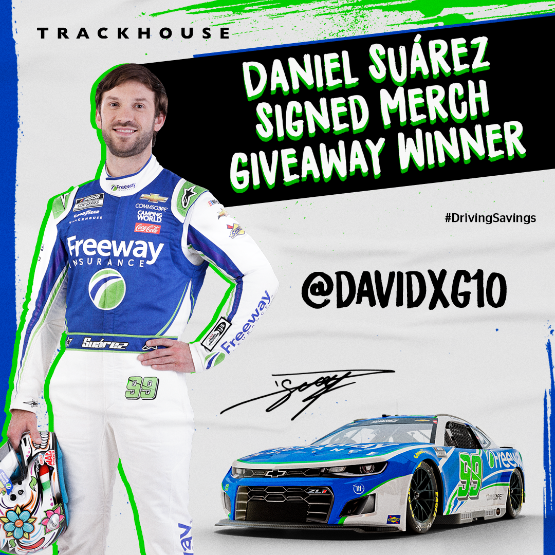 Daniel Suarez signed merch giveaway winner - winner: DAVIDXG10