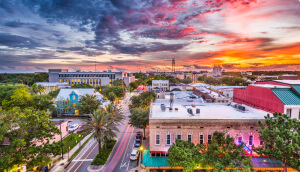 Gainesville, Florida, USA in the center of the city.