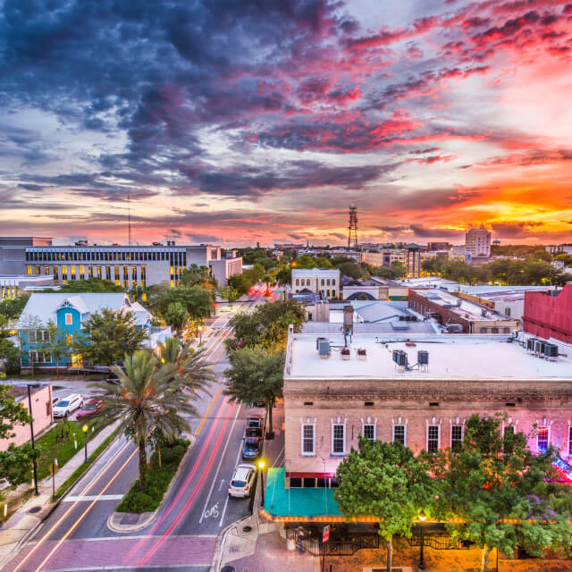 Gainesville, Florida, USA in the center of the city.