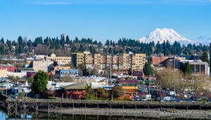 Mount Rainier Overlooks Olympia, Washington