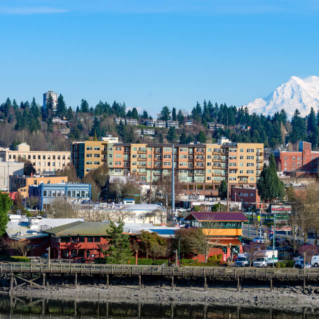 Mount Rainier Overlooks Olympia, Washington