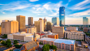 Downtown skyline in Oklahoma City, OK