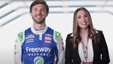 Daniel Suarez in a Freeway Insurance commercial