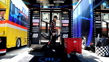 Daniel Suarez getting ready for a race