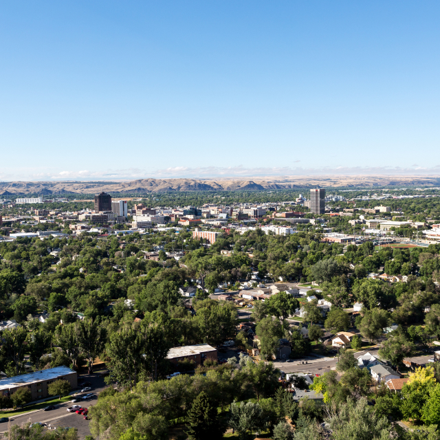 The horizon of Billings, Montana